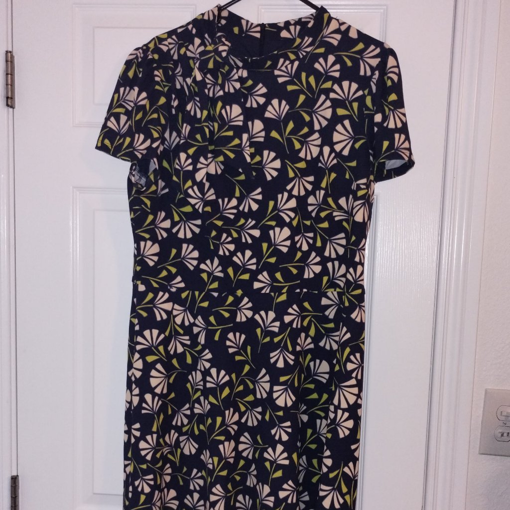 London Times Side Tie A-Line Midi Dress